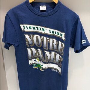 STARTER Navy T‑Shirt with White and Gold Graphic